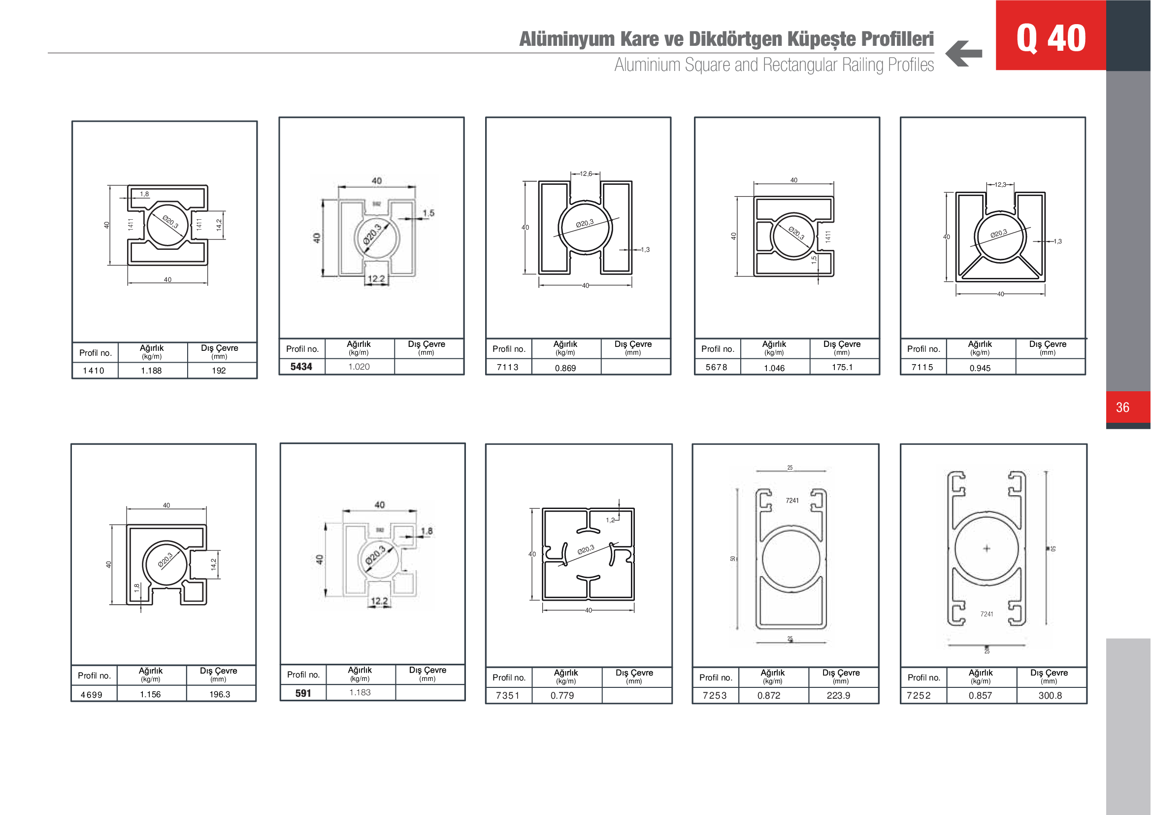 Küpeşte Kare Sistemleri 32